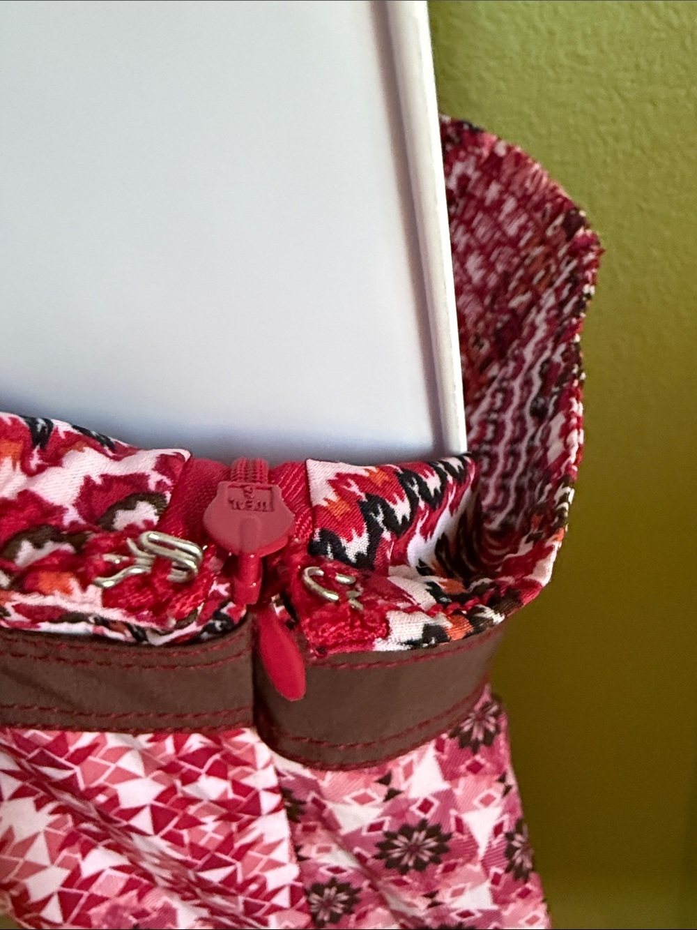Athleta Pink and Brown Patterned Halter Dress - Picture 5 of 7